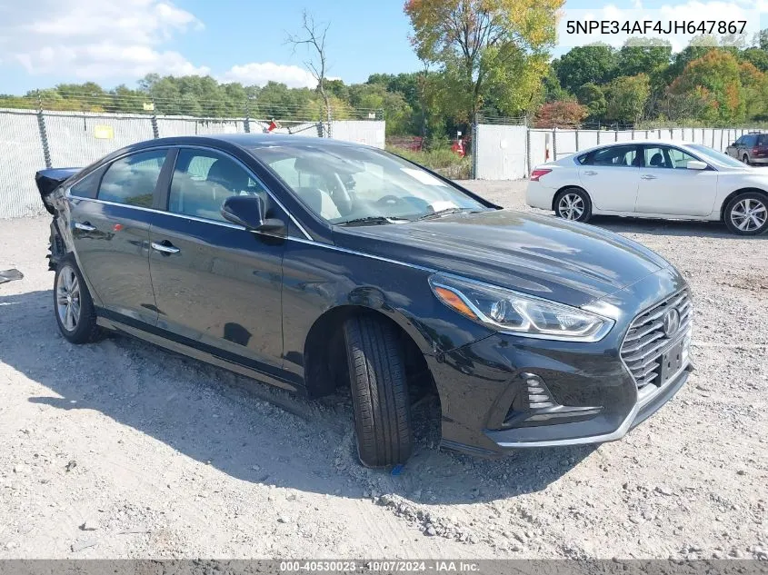 2018 Hyundai Sonata Sel VIN: 5NPE34AF4JH647867 Lot: 40530023