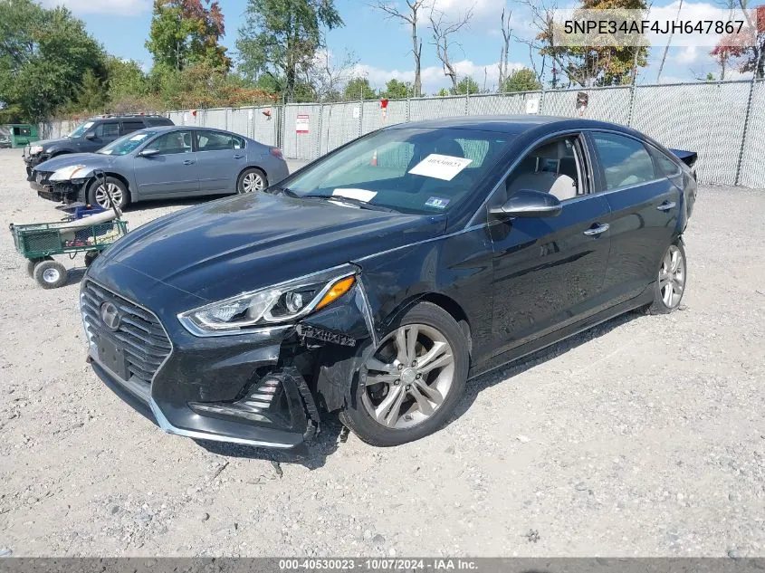 2018 Hyundai Sonata Sel VIN: 5NPE34AF4JH647867 Lot: 40530023