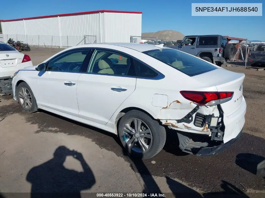 2018 Hyundai Sonata Limited VIN: 5NPE34AF1JH688540 Lot: 40553922