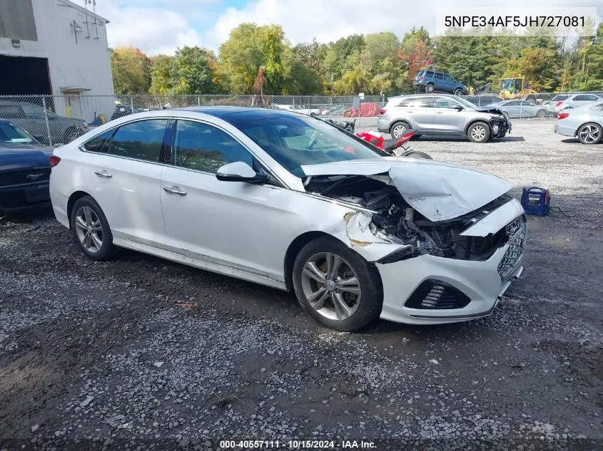 2018 Hyundai Sonata Limited VIN: 5NPE34AF5JH727081 Lot: 40557111