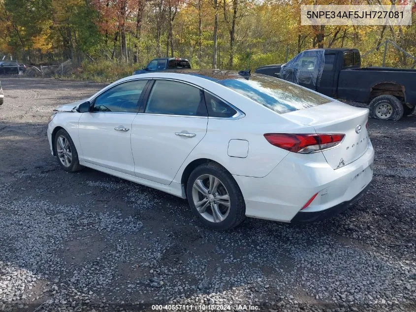 5NPE34AF5JH727081 2018 Hyundai Sonata Limited