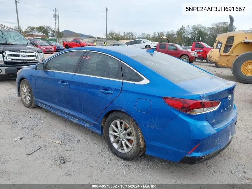 5NPE24AF3JH691667 2018 Hyundai Sonata Se