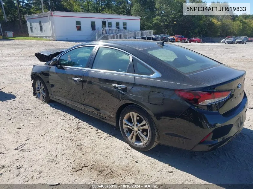 2018 Hyundai Sonata Sel VIN: 5NPE34AF1JH619833 Lot: 40575915