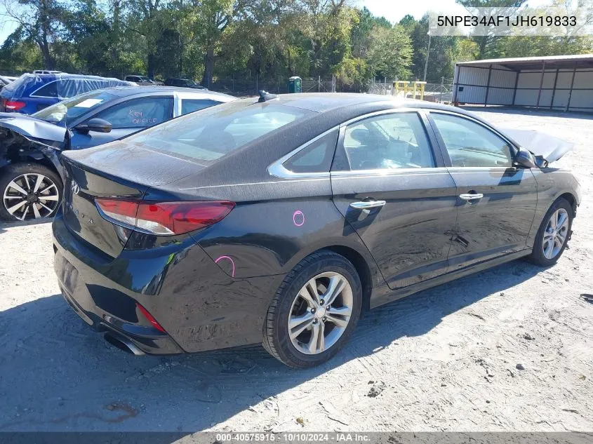 2018 Hyundai Sonata Sel VIN: 5NPE34AF1JH619833 Lot: 40575915