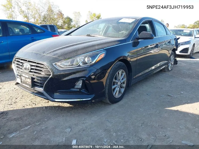 2018 Hyundai Sonata Se VIN: 5NPE24AF3JH719953 Lot: 40578879