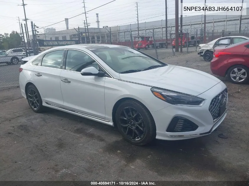 2018 Hyundai Sonata Limited 2.0T VIN: 5NPE34AB3JH664107 Lot: 40594171