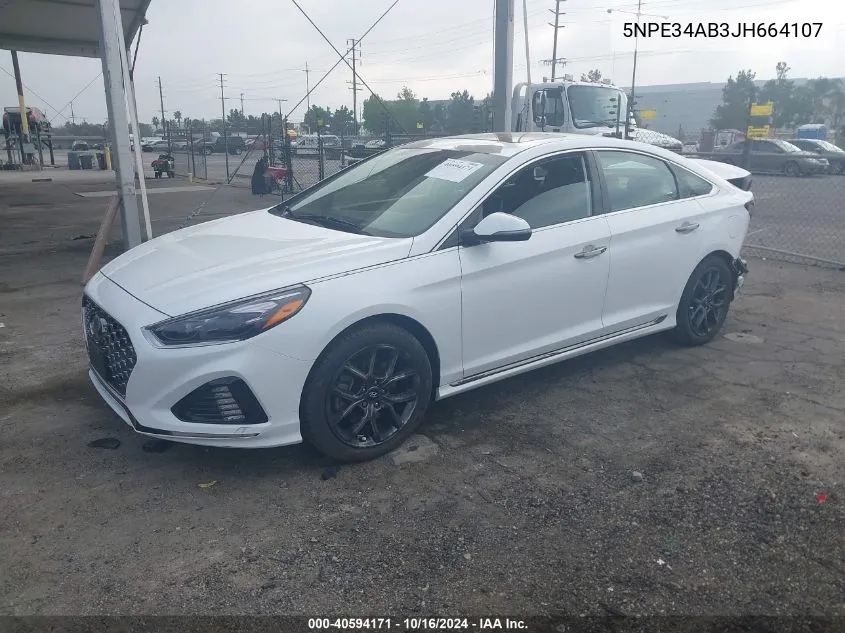 2018 Hyundai Sonata Limited 2.0T VIN: 5NPE34AB3JH664107 Lot: 40594171