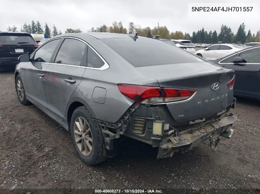 2018 Hyundai Sonata Se VIN: 5NPE24AF4JH701557 Lot: 40608273