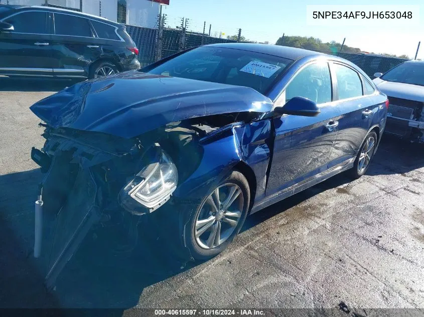 2018 Hyundai Sonata Sel VIN: 5NPE34AF9JH653048 Lot: 40615597