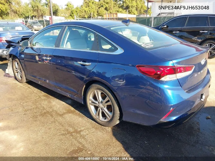 2018 Hyundai Sonata Sel VIN: 5NPE34AF9JH653048 Lot: 40615597