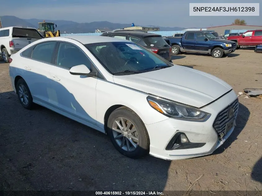 2018 Hyundai Sonata Se VIN: 5NPE24AF3JH612398 Lot: 40615902