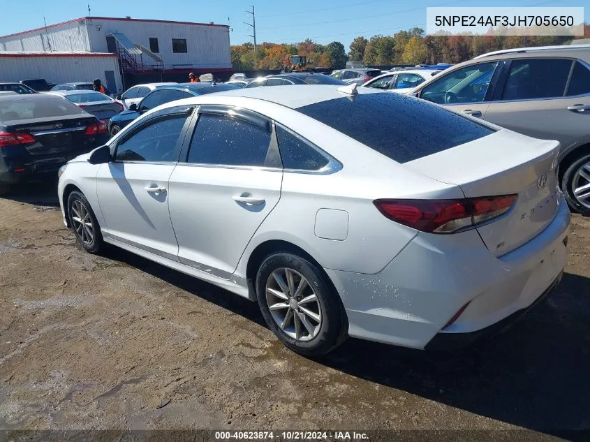 2018 Hyundai Sonata Se VIN: 5NPE24AF3JH705650 Lot: 40623874