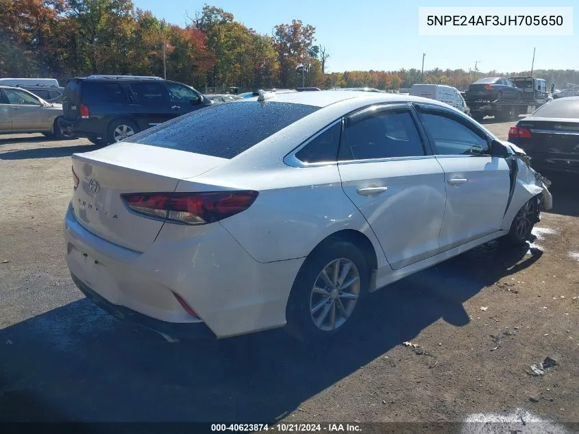 5NPE24AF3JH705650 2018 Hyundai Sonata Se