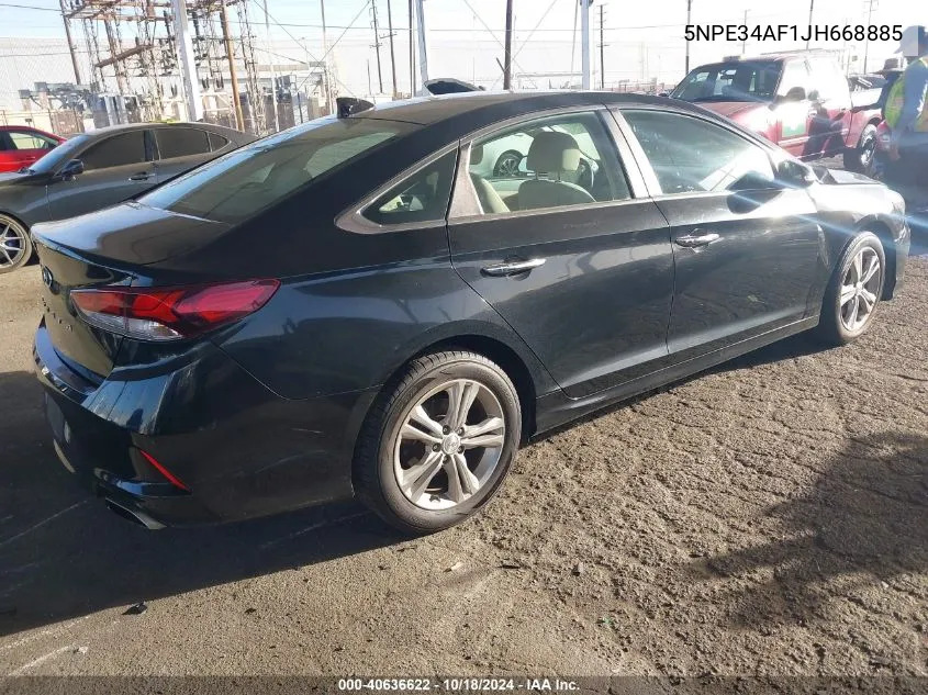 2018 Hyundai Sonata Sel VIN: 5NPE34AF1JH668885 Lot: 40636622