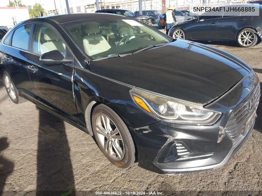 2018 Hyundai Sonata Sel VIN: 5NPE34AF1JH668885 Lot: 40636622