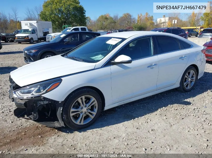 2018 Hyundai Sonata Sel VIN: 5NPE34AF7JH667479 Lot: 40638513