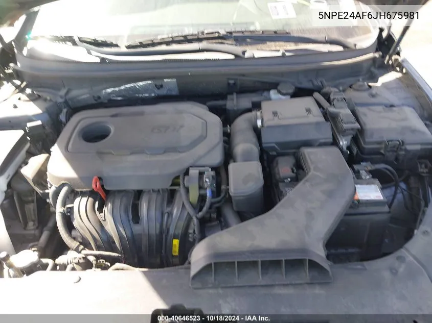 5NPE24AF6JH675981 2018 Hyundai Sonata Se