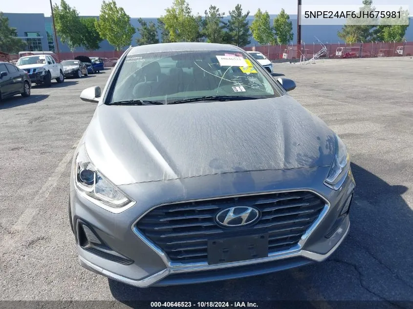 5NPE24AF6JH675981 2018 Hyundai Sonata Se