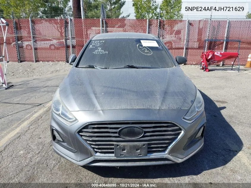 2018 Hyundai Sonata Se VIN: 5NPE24AF4JH721629 Lot: 40648095