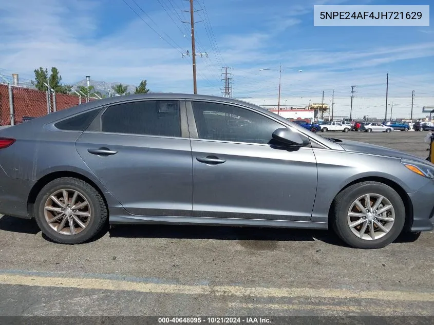 5NPE24AF4JH721629 2018 Hyundai Sonata Se