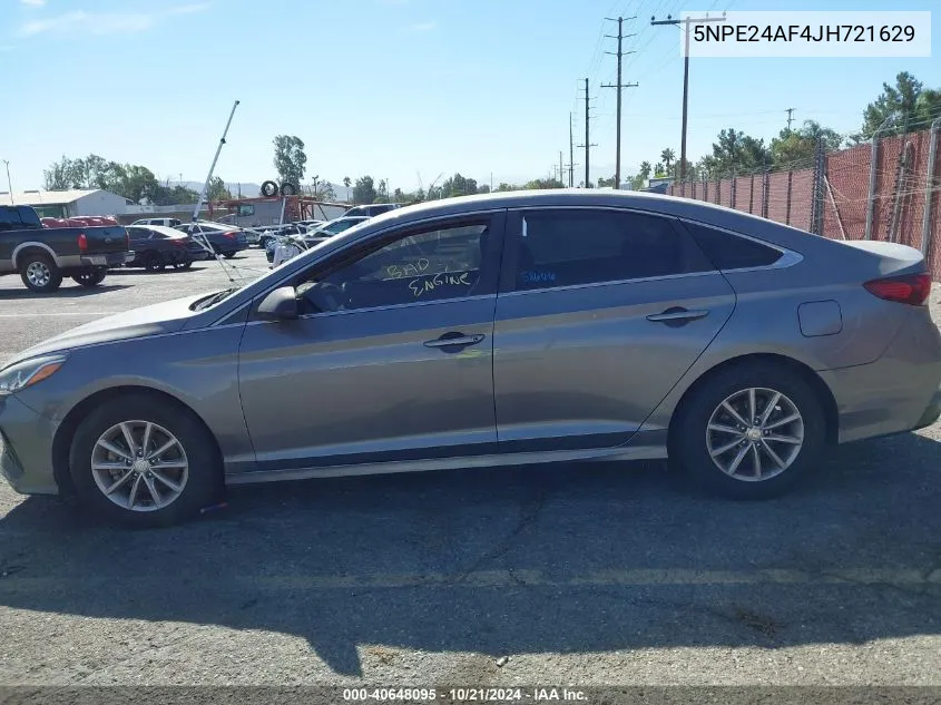 5NPE24AF4JH721629 2018 Hyundai Sonata Se