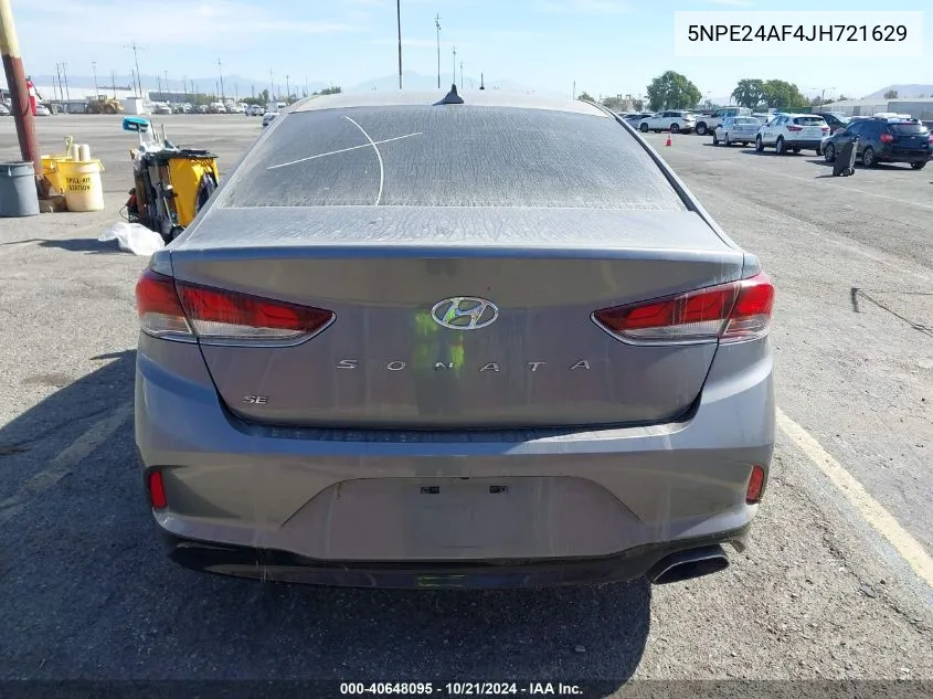 2018 Hyundai Sonata Se VIN: 5NPE24AF4JH721629 Lot: 40648095