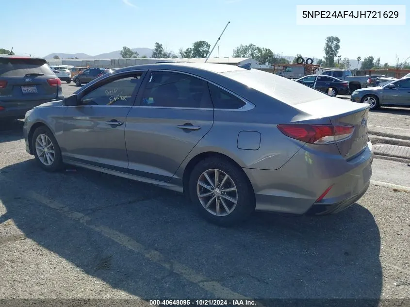 2018 Hyundai Sonata Se VIN: 5NPE24AF4JH721629 Lot: 40648095