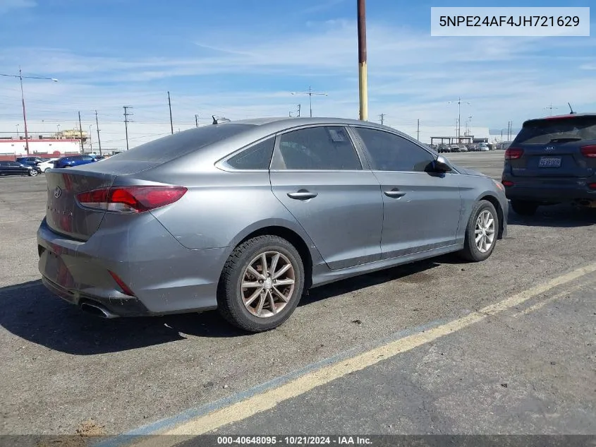 2018 Hyundai Sonata Se VIN: 5NPE24AF4JH721629 Lot: 40648095