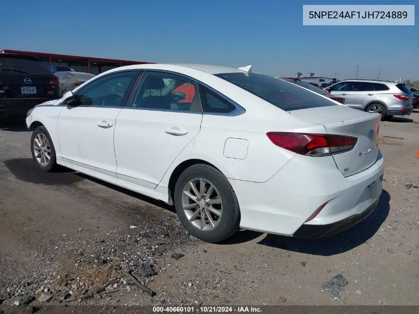 2018 Hyundai Sonata Se VIN: 5NPE24AF1JH724889 Lot: 40660101