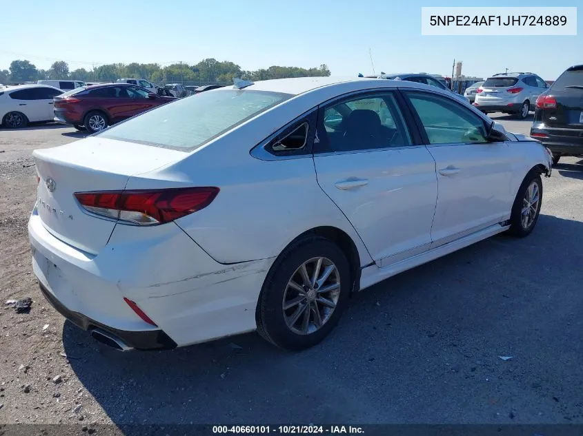 2018 Hyundai Sonata Se VIN: 5NPE24AF1JH724889 Lot: 40660101