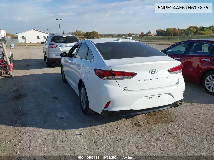 2018 Hyundai Sonata Se VIN: 5NPE24AF5JH617876 Lot: 40663191