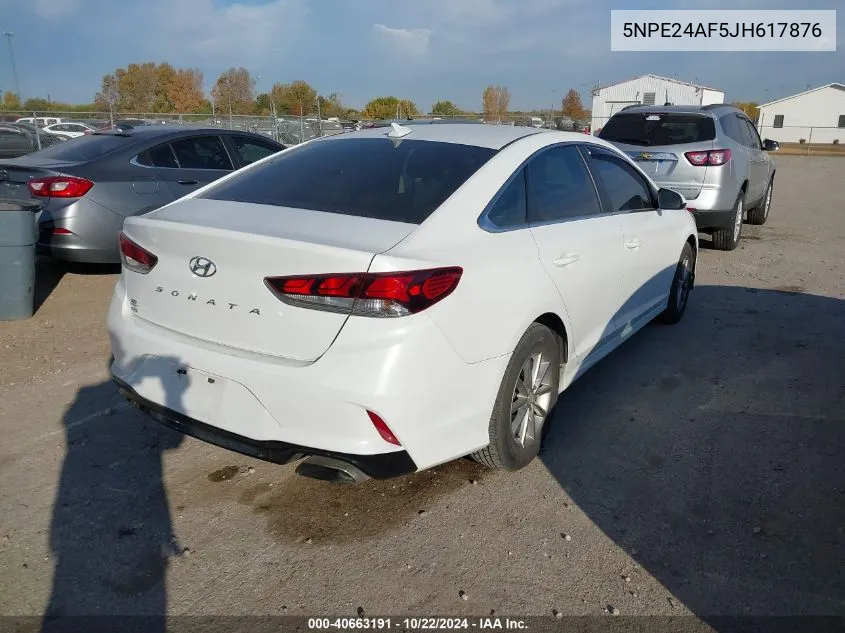 2018 Hyundai Sonata Se VIN: 5NPE24AF5JH617876 Lot: 40663191