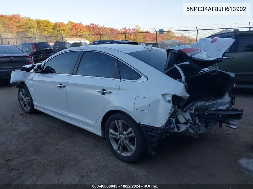 2018 Hyundai Sonata Sel VIN: 5NPE34AF8JH613902 Lot: 40668045