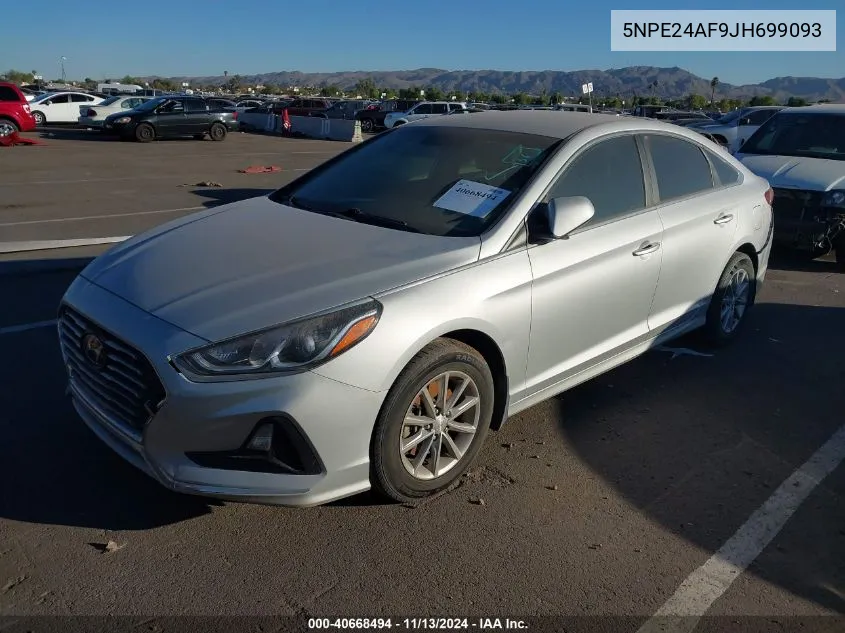 2018 Hyundai Sonata Se VIN: 5NPE24AF9JH699093 Lot: 40668494