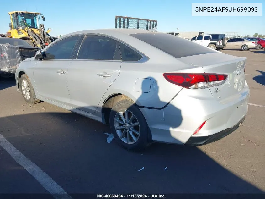 2018 Hyundai Sonata Se VIN: 5NPE24AF9JH699093 Lot: 40668494