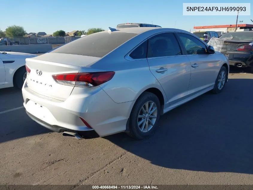 2018 Hyundai Sonata Se VIN: 5NPE24AF9JH699093 Lot: 40668494