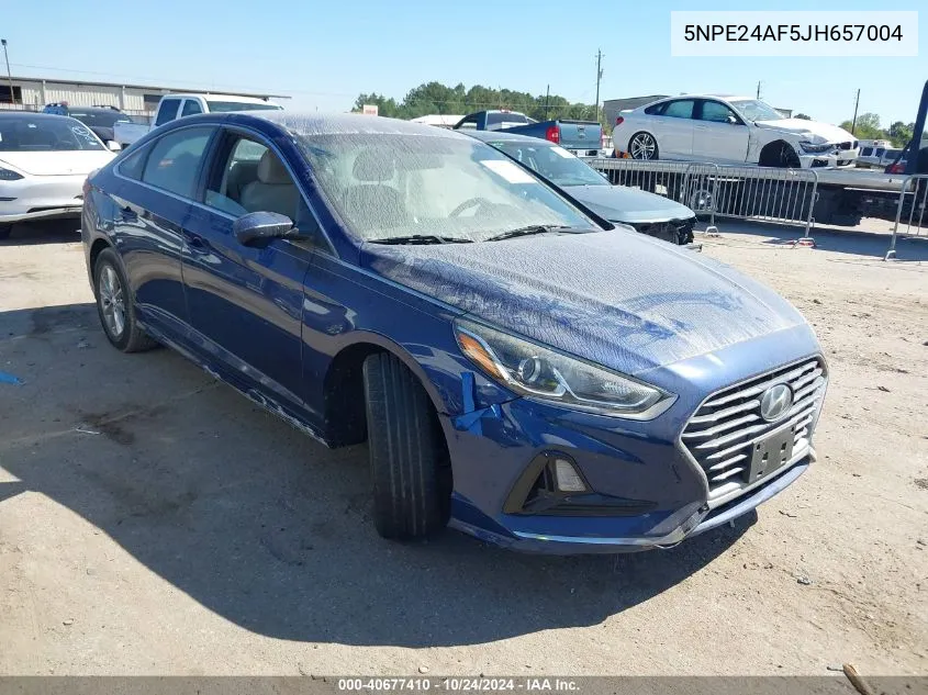 2018 Hyundai Sonata Se VIN: 5NPE24AF5JH657004 Lot: 40677410