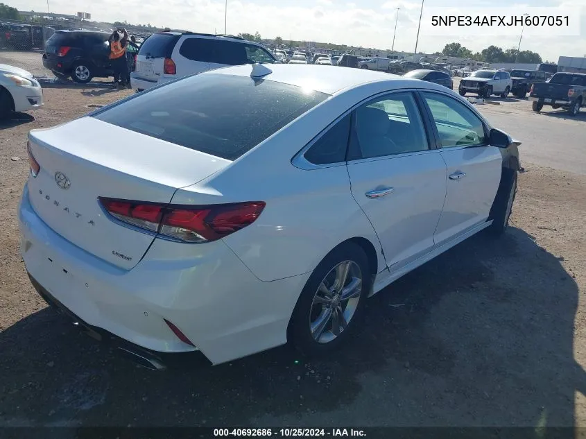 2018 Hyundai Sonata Limited VIN: 5NPE34AFXJH607051 Lot: 40692686