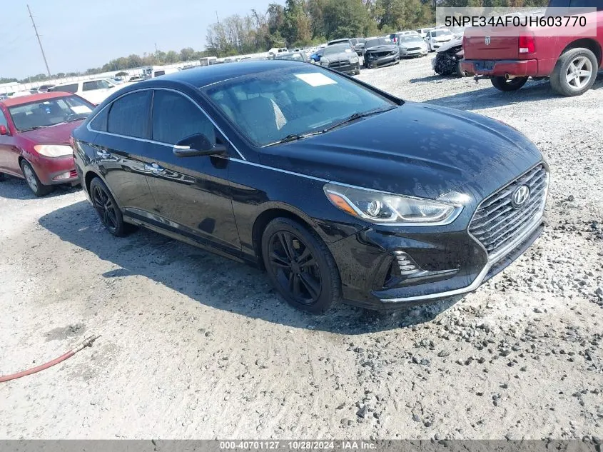 2018 Hyundai Sonata Sel VIN: 5NPE34AF0JH603770 Lot: 40701127