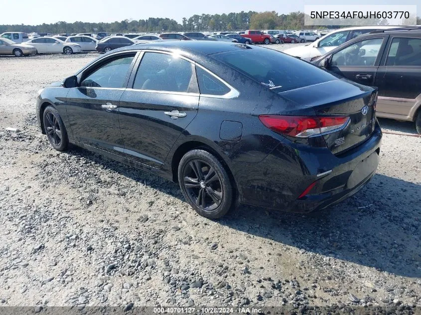 2018 Hyundai Sonata Sel VIN: 5NPE34AF0JH603770 Lot: 40701127