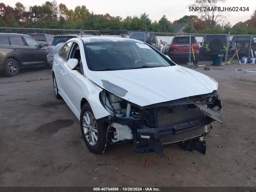 2018 Hyundai Sonata Se VIN: 5NPE24AF8JH602434 Lot: 40704898