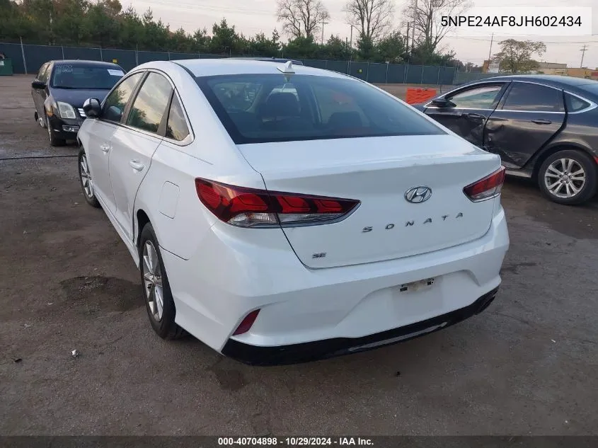 2018 Hyundai Sonata Se VIN: 5NPE24AF8JH602434 Lot: 40704898