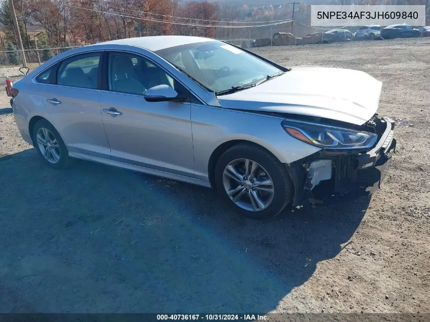 2018 Hyundai Sonata Sel VIN: 5NPE34AF3JH609840 Lot: 40736167