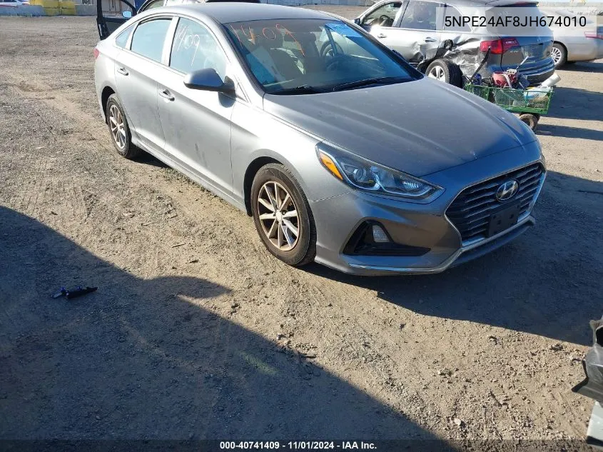 2018 Hyundai Sonata Se VIN: 5NPE24AF8JH674010 Lot: 40741409