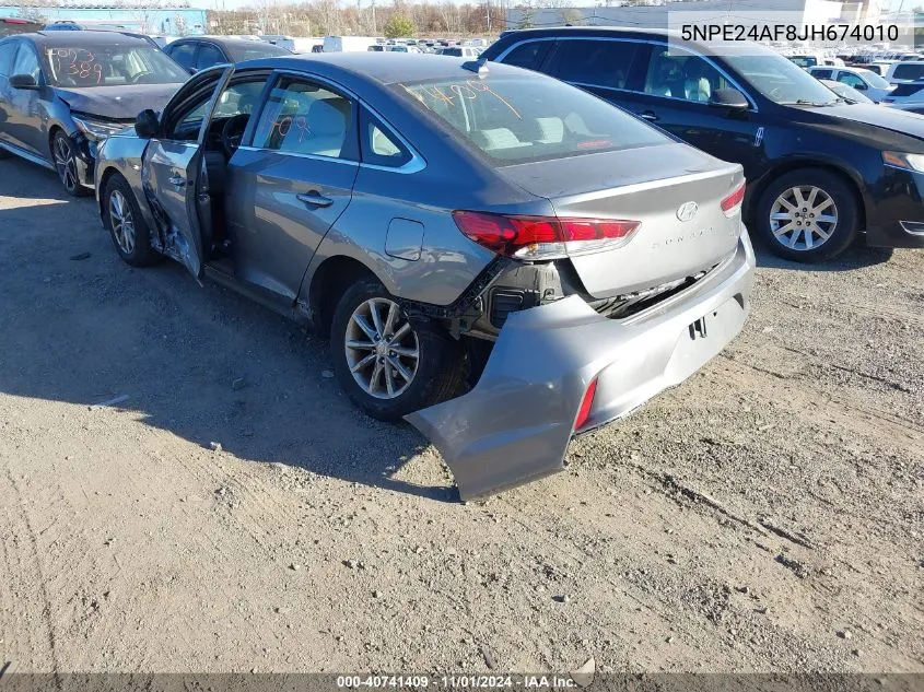 2018 Hyundai Sonata Se VIN: 5NPE24AF8JH674010 Lot: 40741409