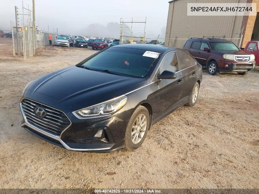 2018 Hyundai Sonata Se VIN: 5NPE24AFXJH672744 Lot: 40742525