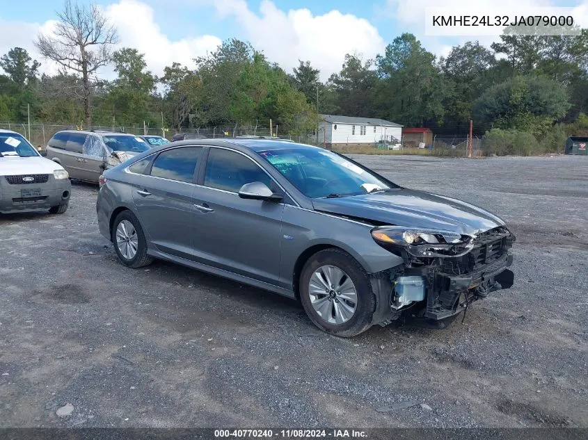 2018 Hyundai Sonata Hybrid Se VIN: KMHE24L32JA079000 Lot: 40770240