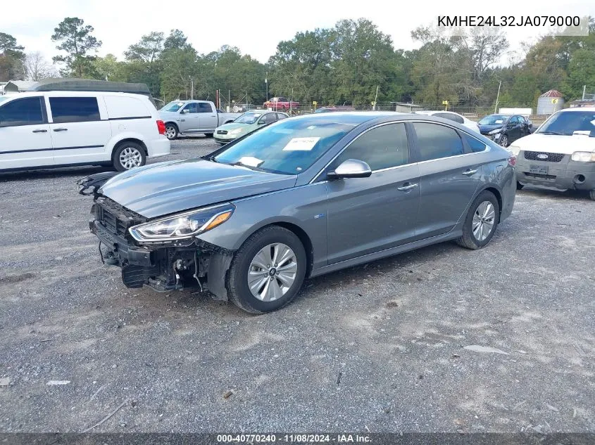 2018 Hyundai Sonata Hybrid Se VIN: KMHE24L32JA079000 Lot: 40770240