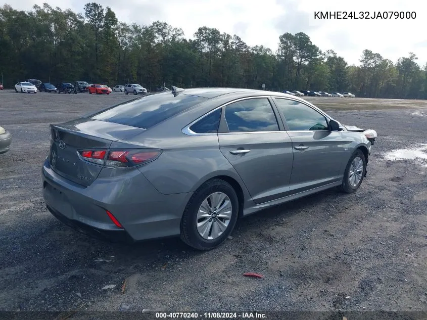 2018 Hyundai Sonata Hybrid Se VIN: KMHE24L32JA079000 Lot: 40770240