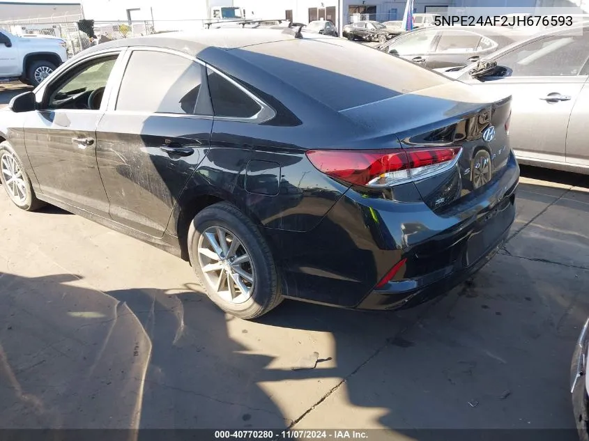 2018 Hyundai Sonata Se VIN: 5NPE24AF2JH676593 Lot: 40770280